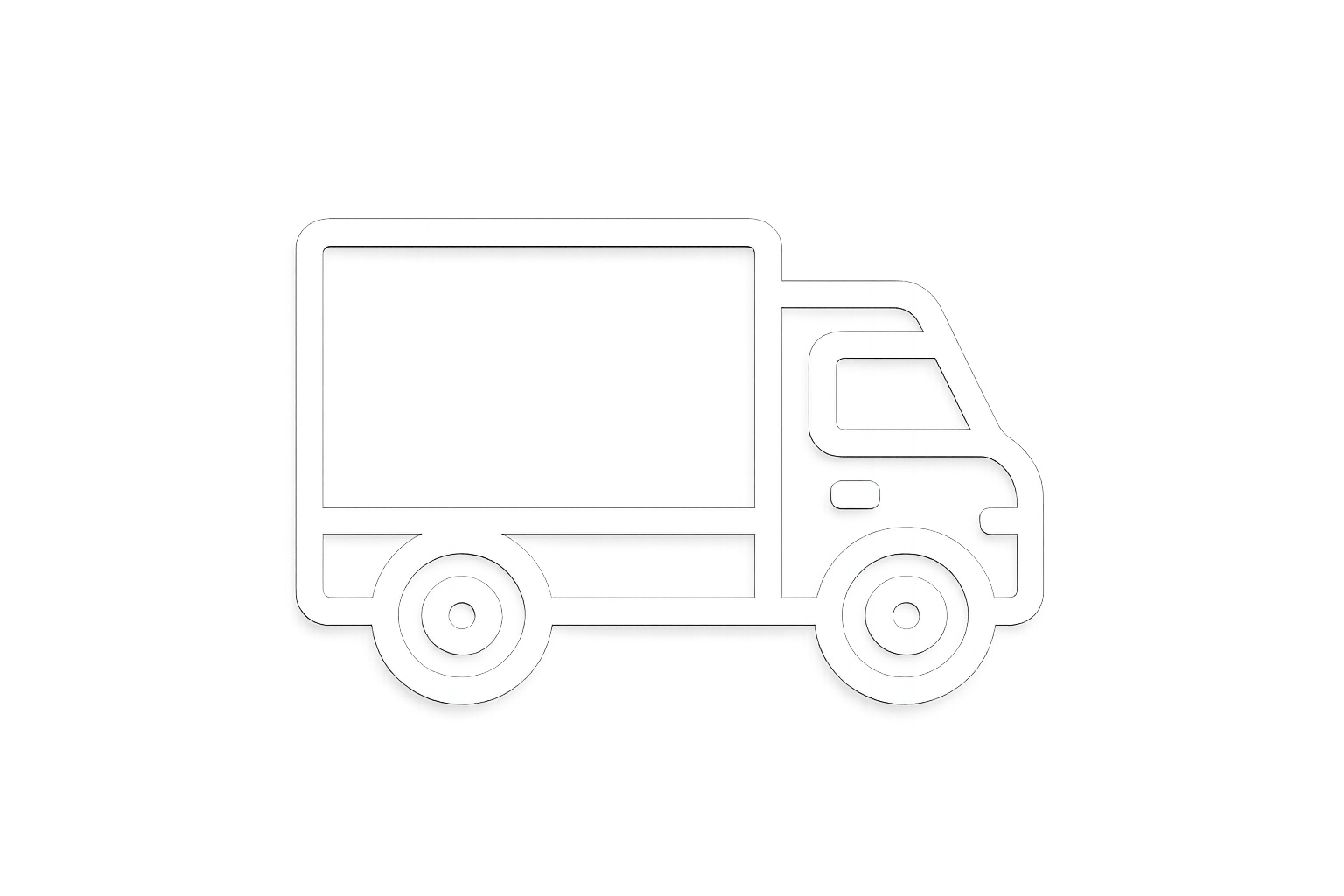 icon white truck delivery